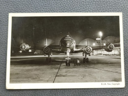 KLM / K.L.M Royal Dutch Airlines Constellation Aircraft At Night, Postcard 1951 (DCP01) - 1946-....: Moderne