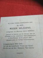 Doodsprentje Roger Wilssens / Hamme 22/2/1901 Sint Niklaas 10/1/1987 ( Julia Dierickx ) - Godsdienst & Esoterisme