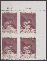 1969 , Mi 1318 ** (1) -  4er Block Postfrisch - Weihnachten - Neufs