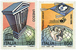 31214 MNH ITALIA 1996 50 ANIVERSARIO DE LA UNICEF - ...-1850 Préphilatélie