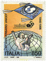 634019 MNH ITALIA 1996 50 ANIVERSARIO DE LA UNICEF - ...-1850 Voorfilatelie