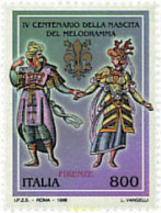 35644 MNH ITALIA 1998 400 ANIVERSARIO DEL MELODRAMA - ...-1850 Préphilatélie