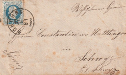 Autriche Lettre Schruns Pour La Suisse 1881 - Cartas & Documentos