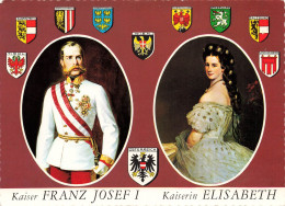 FAMILLES ROYALES - Kaiser Franz Josef I - Kaiserin Elisabeth - Colorisé - Carte Postale - Familias Reales