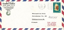 Morocco Air Mail Cover Sent To Germany 5-1-1987 See The Upper Left Corner Of The Stamp - Marokko (1956-...)