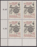 1969 , Mi 1319 ** (1) -  4er Block Postfrisch - Tag Der Briefmarke - Neufs