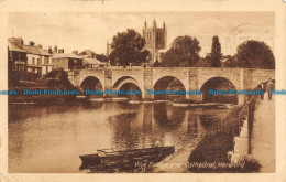 R128083 Wye Bridge And Cathedral. Hereford. Milton. Bromo. 1929 - World