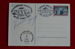 Signed Tenzing Norgay Sherpa First To Summit Everest 1978 Everest FDC Thyangboche Mountaineering  Escalade  Alpiniste - Sportief