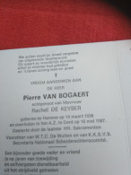 Doodsprentje Pierre Van Bogaert / Hamme 14/3/1936 Gent 16/5/1987 ( Rachel De Keyser ) - Religión & Esoterismo