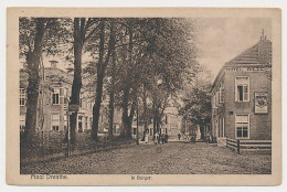 28- Prentbriefkaart Borger 1921 - Hotel Bieze - Blokstempel: Stadskanaal - Coevorden - Autres & Non Classés