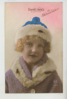 ENFANTS - LITTLE GIRL - MAEDCHEN - Jolie Carte Fantaisie Portrait Fillette Avec Bonnet De "Bonne Année " - Retratos