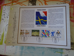 Tirage Limité Classeur Timbre Premier Jour  C.E.F France-suède Suède-france 1994 - Documents Of Postal Services