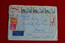 1938 Cover From France To Lt Colonel F M Bailey Nepal British Legation Mountaineering  Escalade  Alpiniste - Sportlich