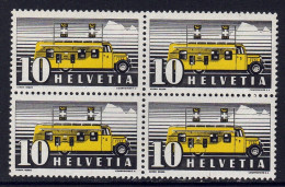 Suisse// Schweiz // 1930-1939 // 1937 // Timbres Pour Bureaux De Poste Automobile  Neuf** MNH En Bloc De 4 No. 210x - Ongebruikt