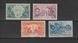 Cote Des Somalis 1931 Expo Paris 137-140, 4 Val * Charnière MH - Unused Stamps