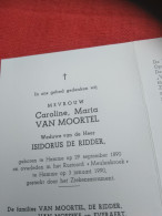 Doodsprentje Caroline Maria Van Moortel / Hamme 29/9/1890 - 3/1/1990 ( Isidorus De Ridder ) - Religione & Esoterismo