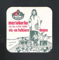 Bierviltje - Sous-bock - Bierdeckel - DE KONINCK - MARIEKERKE -  VIS- EN FOLKLORE DAGEN - JUNI 1988 (B 016) - Beer Mats