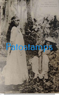 202660 TAHITI COSTUMES NATIVE WOMAN'S POSTAL POSTCARD - Tahiti