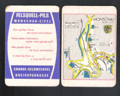 Bierviltje - Sous-bock - Bierdeckel : FELSQUELL-PILS-MONSCHAU-EIFEL-CHANGE- GELDWECHSEL-KREISSPARKASSE - MONSCHAU(B 028) - Beer Mats