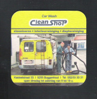 Bierviltje - Sous-bock - Bierdeckel -  CAR WASH CLEAN SHOP - BUGGENHOUT - TAEKELS-HEYVAERT - BUGGENHOUT  (B 031) - Beer Mats