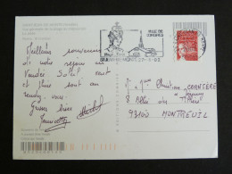 SAINT JEAN DE MONTS - VENDEE - FLAMME SUR MARIANNE LUQUET - VUE DE LA PLAGE AU CREPUSCULE / LA JETEE - Mechanical Postmarks (Advertisement)