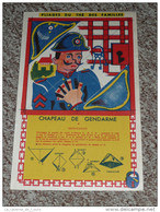 Rare Ancienne Publicité Laboratoire, Produits Pharmaceutiques, Le Thé Des Familles Jeu Pliage Chapeau De Gendarme - Advertising