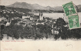 Suisse Carte Postale Luzern Pour La France 1909 - Lucerna
