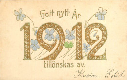 210524A - SUEDE - BONNE ANNEE 1912 - Gott Nytt Ar Tillönskas Av. - Fantaisie Gaufrée - Sweden