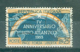 ITALIE - N°660 Oblitéré - 4°anniversaire De La Signature Du Pacte Atlantique. - 1946-60: Afgestempeld