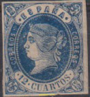 612684 HINGED ESPAÑA 1862 ISABEL II - ...-1850 Prephilately