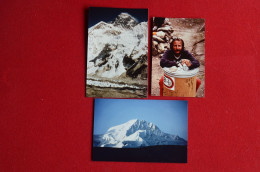 3 Original Photos Signed Raymond Monnerate Everest Schicha Pangma Himalaya Mountaineering Escalade  Alpiniste - Sportspeople