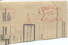 Böhmen Und Mähren Absenderfreistempel Parnig  HPS Paketkartenabschnitt 19.11.42 - Cartas & Documentos