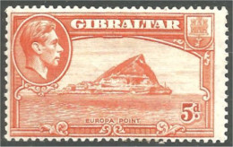 XW01-2370 Gibraltar George VI Europa Point Pointe Europe MH * Neuf Charnière Légère - Gibraltar