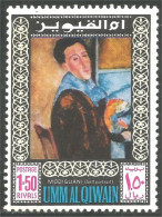 XW01-2287 Umm Al Qiwan Peintre Modigliani Painter Tableau Autoportrait Self-portrait Painting - Autres & Non Classés