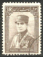 XW01-2256 Iran Riza Shah Pahlavi 1935 3R Dark Brown Brun Foncé - Irán