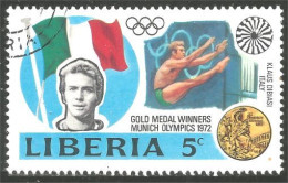 XW01-2248 Liberia Jeux Olympiques Olympic Games Munich Plongeon Diving Dubiasi Tuffo - Zomer 1972: München