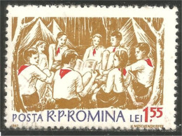 XW01-2228 Roumanie Scout Scoutisme Scoutism Pathfinder Reading Lecture Tente Tent MH * Neuf - Used Stamps