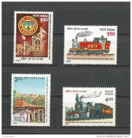 INDIA - 1987- CENTENARY OF SOUTH EASTERN RAILWAY  -  MNH - Complete Set. ( Train, Locomotive ) ( OL  09/03/2014) - Ungebraucht