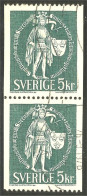 XW01-2071 Sweden Great Seal Sceau Armoiries St Erik Banner Shield Bouclier Bannière Etendard Pair - Militaria