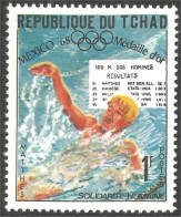 XW01-2054 Tchad Natation Swimming Schwimmen Jeux Olympiques Mexico Olympic Games MNH ** Neuf SC - Natation