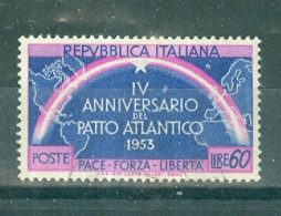 ITALIE - N°661 Oblitéré - 4°anniversaire De La Signature Du Pacte Atlantique. - 1946-60: Gebraucht