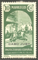 XW01-2852 Cabo Juby Surcharge Sur Maroc Marruecos 10c Vert Green - Kaap Juby