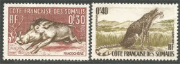 XW01-2808 Cote Des Somalis Phacochère Warthog Guépard Cheetah Gepard Ghepardo Guepardo Sans Gomme - Autres & Non Classés