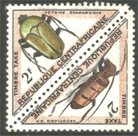 XW01-2766 Centrafrique Insectes Insects Insekt Se-tenant Triangle Sans Gomme - Zentralafrik. Republik