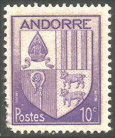 XW01-2759 Andorre Armoiries Coat Arms Cow Vache Kuh Sans Gomme - Stamps