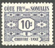 XW01-2760 Cote Des Somalis Chiffre-taxe Sans Gomme - Usados