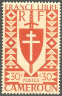 XW01-2743 Cameroun France Libre Épée Sword Blason Bouclier Shield Croix Cross MNH ** Neuf SC - Ungebraucht