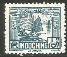 XW01-2706 Indochine 1931 1/10 Cent Jonque Junk Bateau Boat Sailing Ship Voiler Schiff Sans Gomme - Schiffe