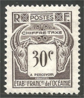 XW01-2690 Océanie Chiffre Taxe Postage Due 30c Sans Gomme - Timbres-taxe