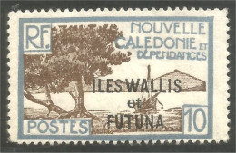 XW01-2685 Wallis Et Futuna 10c Surcharge Baie Pointe Palétuviers Bay Sans Gomme - Usados